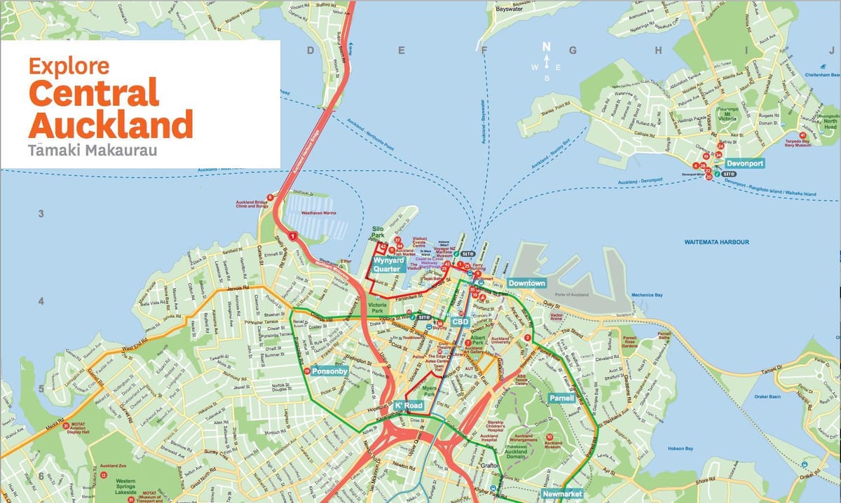 mapa Auckland NZ
