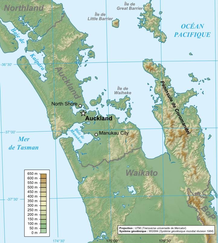 Auckland Geologiczna mapa