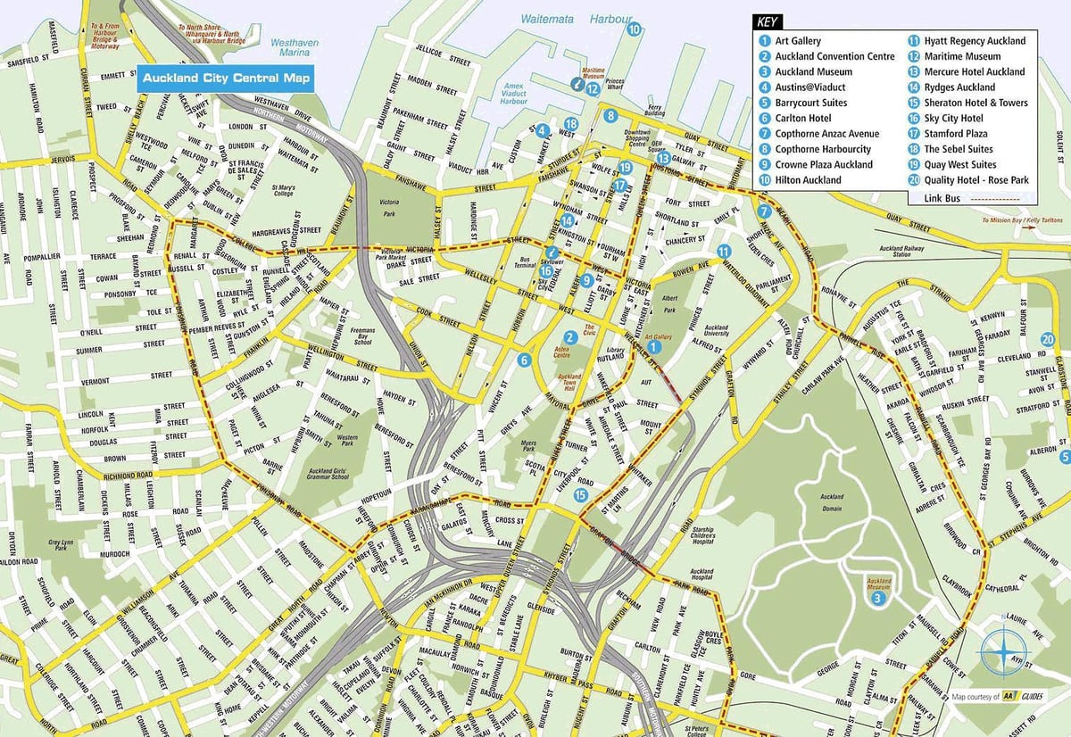 Auckland Nowa Zelandia mapa