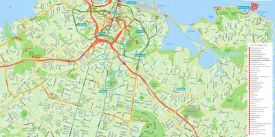 Mapa Auckland