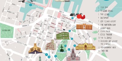 Miasto Auckland spacerów mapie