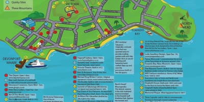 Mapa Devonport Auckland