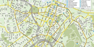 Karta Królowa ulica Auckland