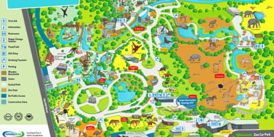 Mapa Оклендского zoo